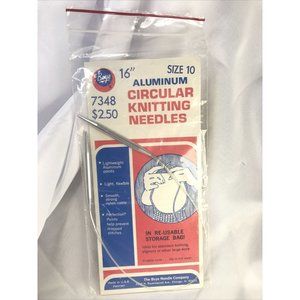 16” BOYE  Circular Knitting Needles Size 10 Old Stock USA 7348 Vintage Aluminum